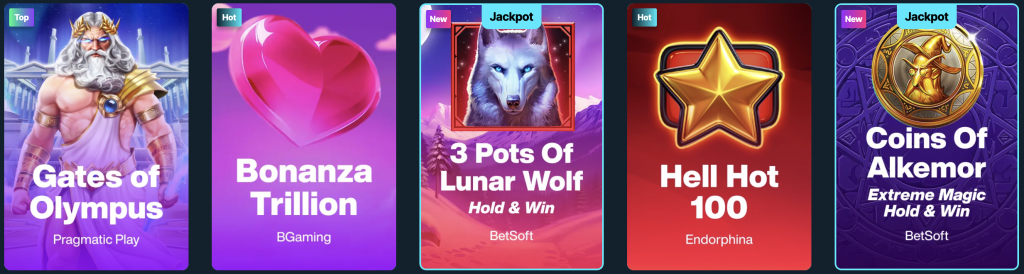 Spellen beschikbaar bij LuckyMax Casino